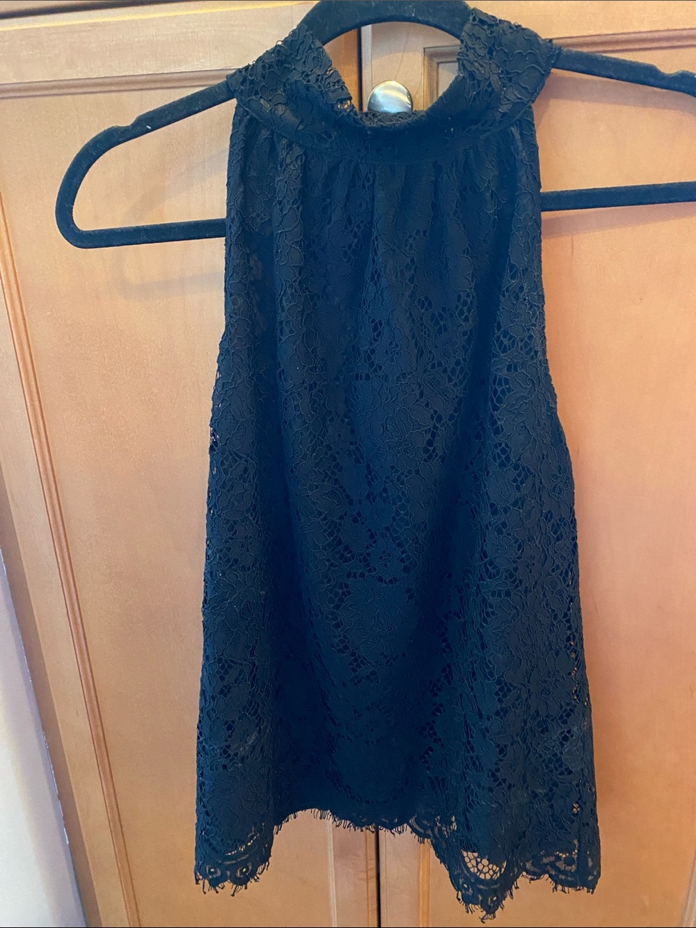 J. Crew Black Lace Top